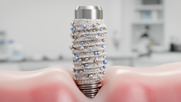 Zirconium and strontium reshape phosphate coatings for titanium implants