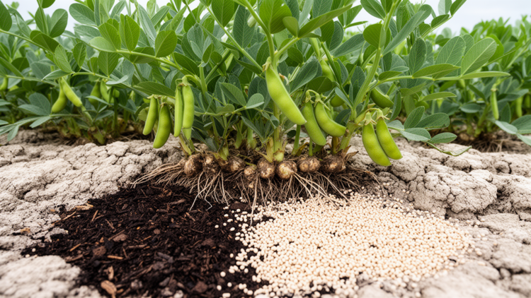 Rhizobium and organic-mineral fertilizer improve faba bean in saline soil