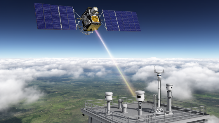 DQ-1 laser satellite matches passive carbon dioxide monitors