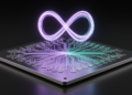 Silicon photonic circuit maps exceptional topology on a Klein bottle