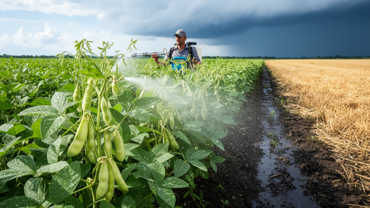 Foliar thiourea associated with higher soybean growth and yield across contrasting rainfall seasons