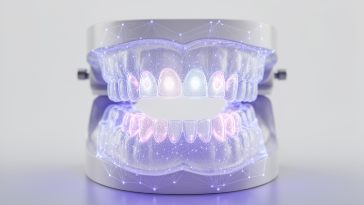 Quantum-simulated mesh network classifies five dental occlusion attributes