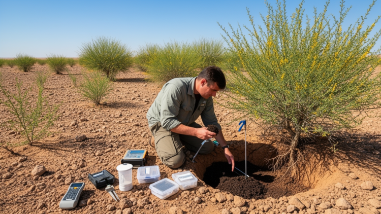 Mu Us Desert Caragana chronosequence maps shifting microbial nutrient limitations