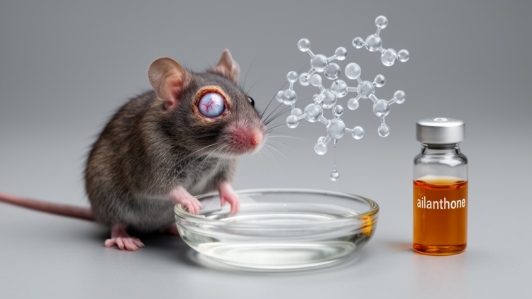 Ailanthone suppresses HSV-1 and eases keratitis in mice