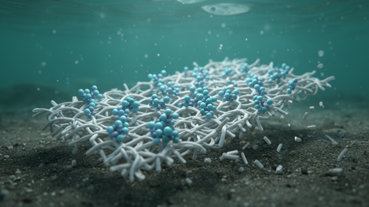 Embedded enzymes accelerate polyester degradation in the deep sea