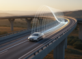 Simulation links hyperbolic highway curves to sharper acceleration, lower sag loads