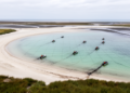 Free-grid sediment budget traces sand starvation across Pierpont Bay