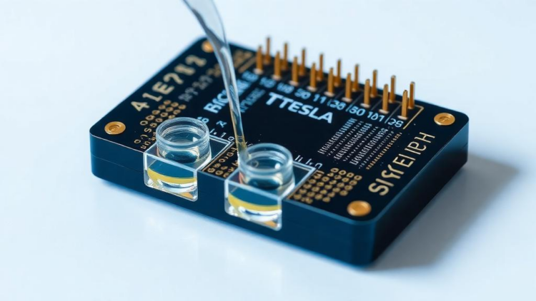 Tesla-Inspired Microfluidic Chip Mixes Fluids and Feeds Three Test Chambers Evenly