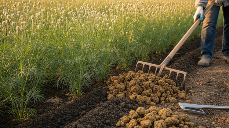 High-dose sheep manure improves black cumin oil composition in field trial