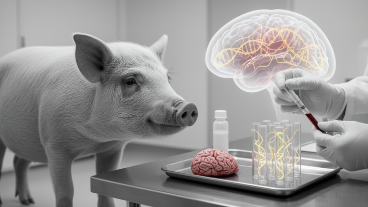 Pig stress study maps long noncoding RNA across blood, saliva and brain