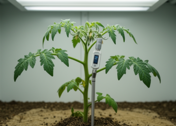 Bioristor tracks tomato responses to drought and combined heat stress