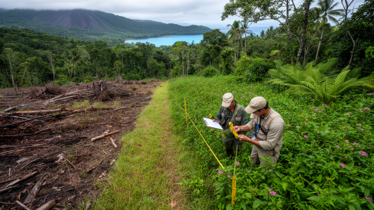Two-year subtropical island survey links habitat and disturbance to invasive plants