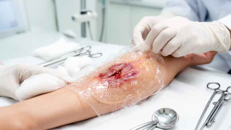 Small case series links hydrogel template to healing in 13 complex wounds