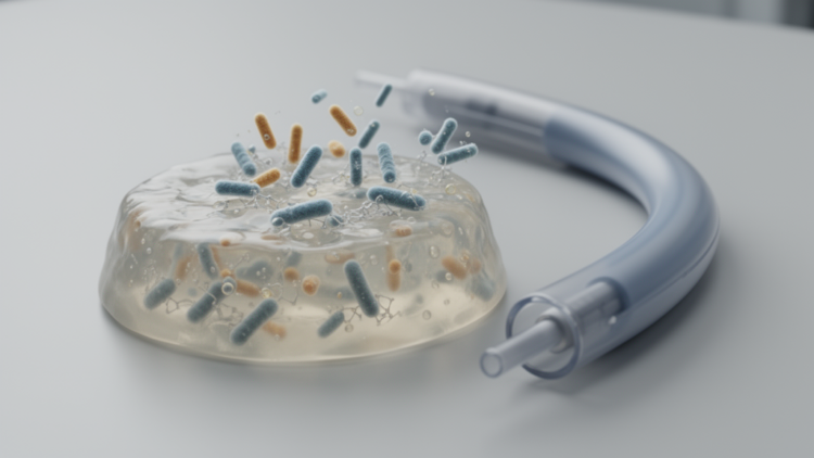 Prototype enzyme-responsive hydrogel embeds phages for catheter-infection research