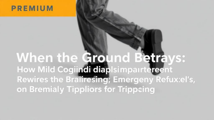 When the Ground Betrays: How Mild Cognitive Impairment Rewires the Brain's Emergency Reflexes for Tripping