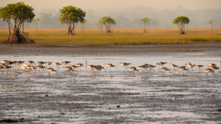 Field study reveals plant-eating godwits at Bangladesh non-breeding site