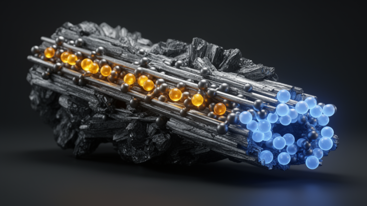 Stibnite's Atomic Chains Show Electrons and Holes Respond Differently to Dimensional Cutoff
