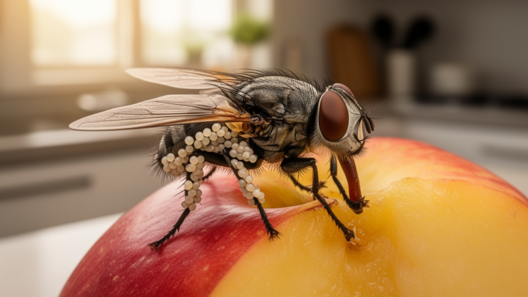House Flies Swallow More Parasite Eggs Than They Carry on Their Bodies