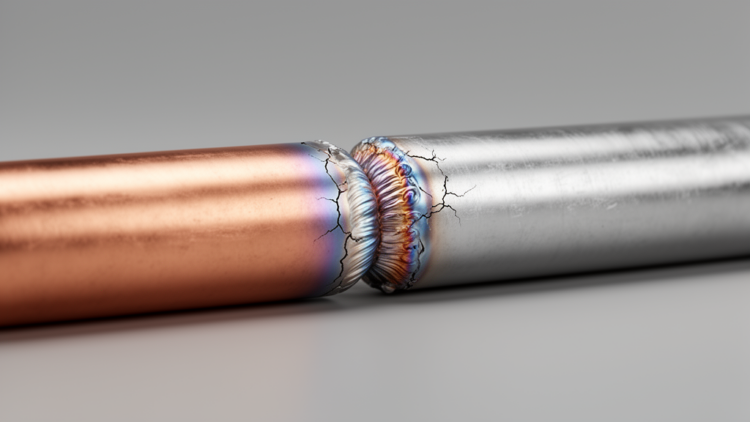 Simulations reveal why copper-aluminum cable welds fail at the edges