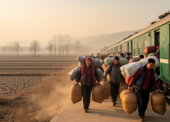 Seasonal Migration in China Follows a Calendar of Environmental Stress