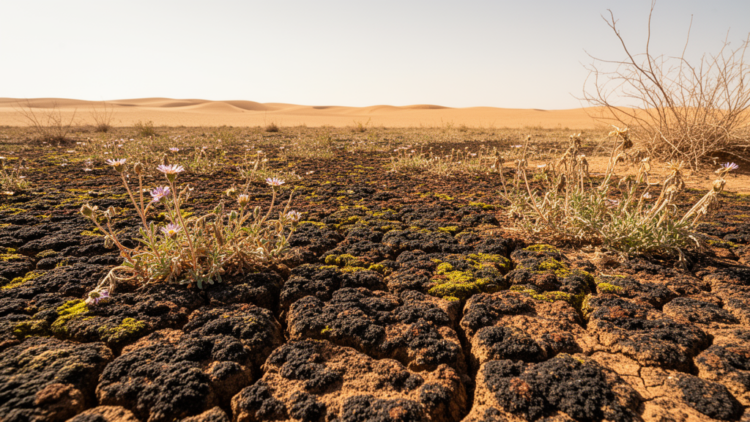Desert biocrusts make ephemeral plants more vulnerable to extreme drought