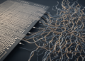 Random Skin Wiring Beats Neat Layouts in Self-Calibrating Touch Circuits