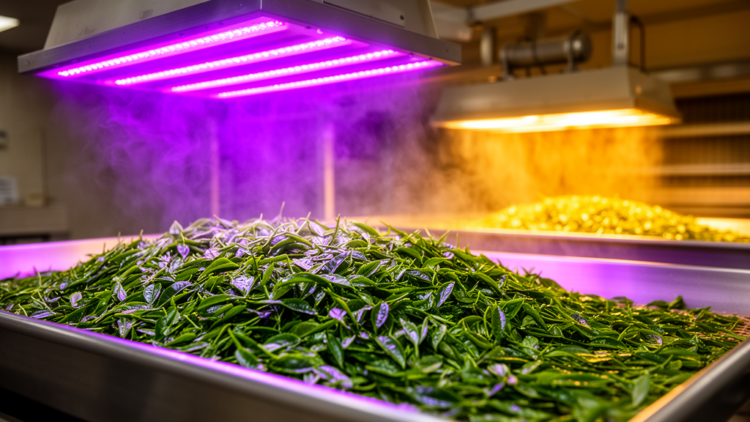 Light-Vibration Pretreatment and 75 °C Drying Boost Aroma of Machine-Harvested Green Tea