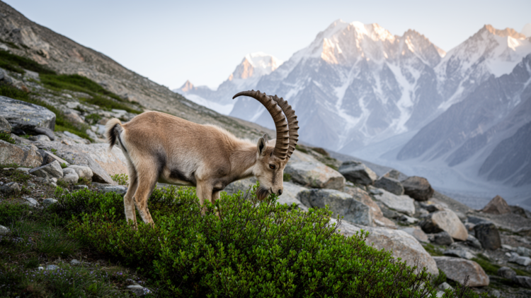 In the Karakoram, Himalayan Ibex Weigh Greenery Against the Fear of Snow Leopards
