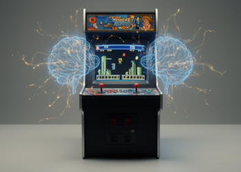 Classic 1980s arcade game validated as a window into executive functions