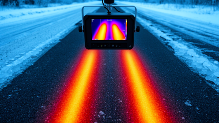 Infrared thermal imaging predicts skid resistance of actively heated ice-melting pavement