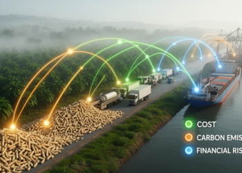 Risk-Averse Optimization Model Maps Cost, Carbon and Financial Risk in Thailand's Biomass Pellet Supply Chain