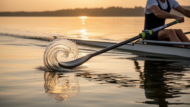 Blade Attachment Boosts Rowing Propulsion by Reshaping Leading-Edge Vortices