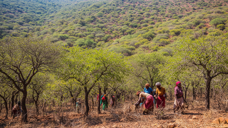 Ethiopian dry mountain forest holds 57 woody species under growing human pressure