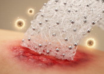 Flame-made nanosilver woven into chitosan fibers fights resistant wound bacteria