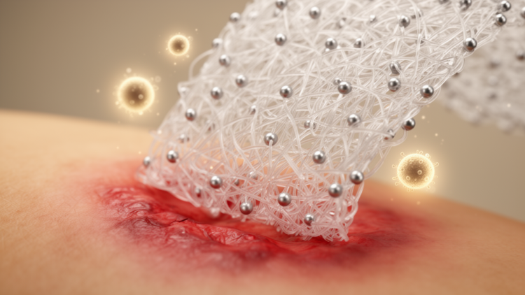 Flame-made nanosilver woven into chitosan fibers fights resistant wound bacteria