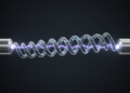 Single Molecule Spins Like Archimedes' Screw When Driven by Electric Current