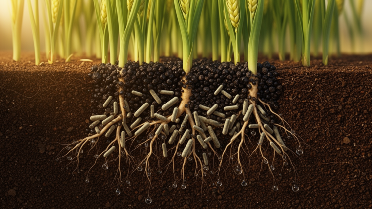 Soil Bacteria Paired with Humic Acid Shield Wheat Yields from Drought Stress