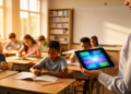 Adaptive Temperature Distillation Shrinks Multilingual AI Models for Classroom Use