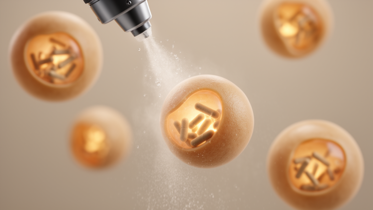 Yeast-derived microcapsules shield probiotic bacteria through spray drying and digestion