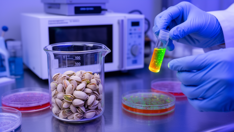 Pistachio shells turned into glowing carbon dots with antioxidant and antibacterial power in five minutes