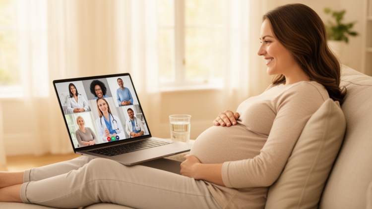 Digital prenatal group care linked with lower stress and safer childbirth feelings