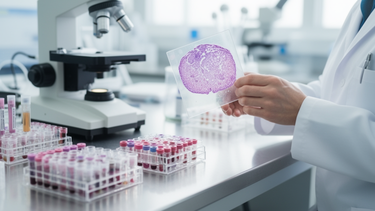 Retrospective cohort links core biopsy to rare breast blood cancers