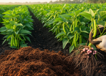 Bean Plants Thrive When Rhizobium Inoculation Meets Moderate Swine Compost Rates