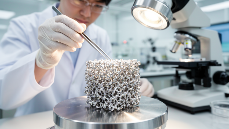 Laboratory study reports vacuum-deposited Ni–Cr alloy foam properties