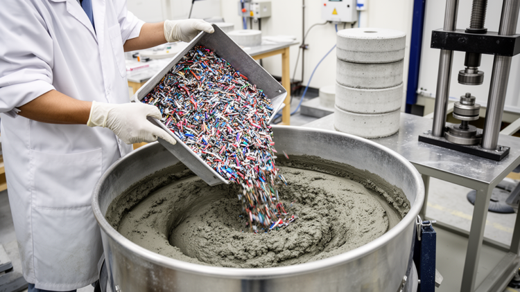 Ground Waste Plastic Replaces River Sand in Concrete, With Measured Strength Trade-Offs