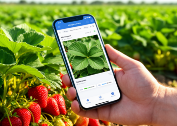 Smartphone AI app guides strawberry nitrogen fertigation from leaf photos alone