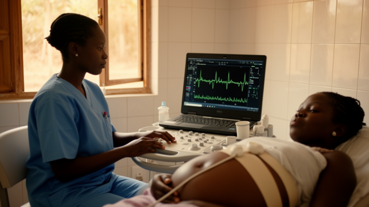 Self-supervised AI rebuilds missing fetal heart rate signals from Tanzanian labor recordings