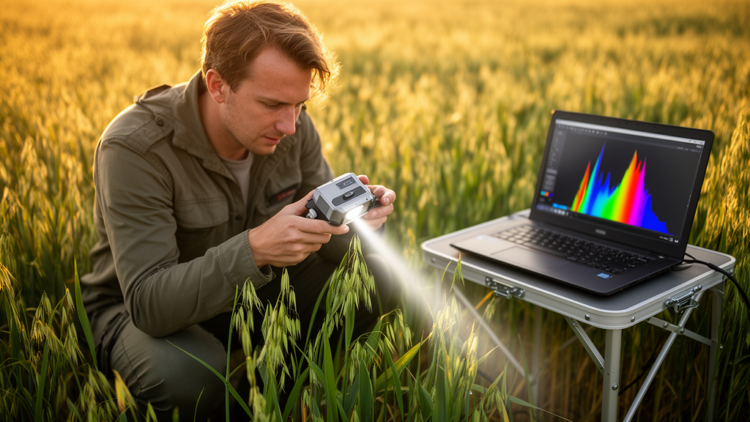 Oat leaf hyperspectral workflow hits R2 of 0.8575 with 80% fewer bands