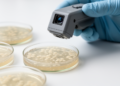 Handheld Hyperspectral Camera Distinguishes Listeria Species and Serotypes on Agar