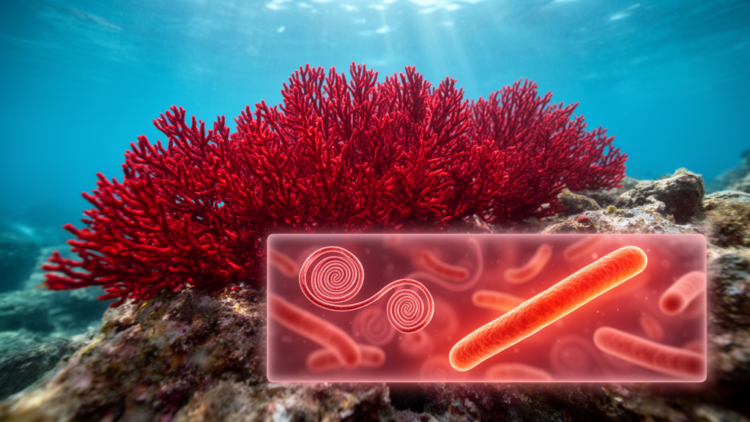 Red coral metagenomes reveal novel spirochete lineage and pigment-making bacteria